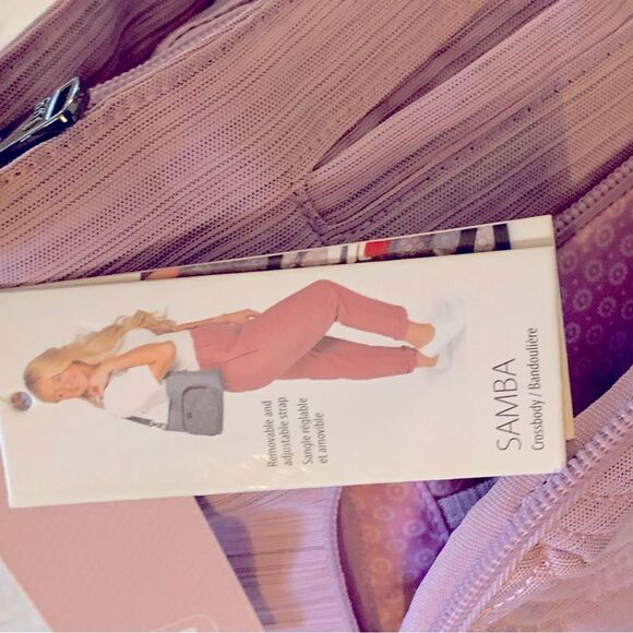 NWT Lug Crossbody Handbag Samba Lilac Quilted 2 Straps Many Compartments - Picture 11 of 16